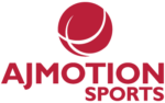 AJ Motion Sports logo in red.